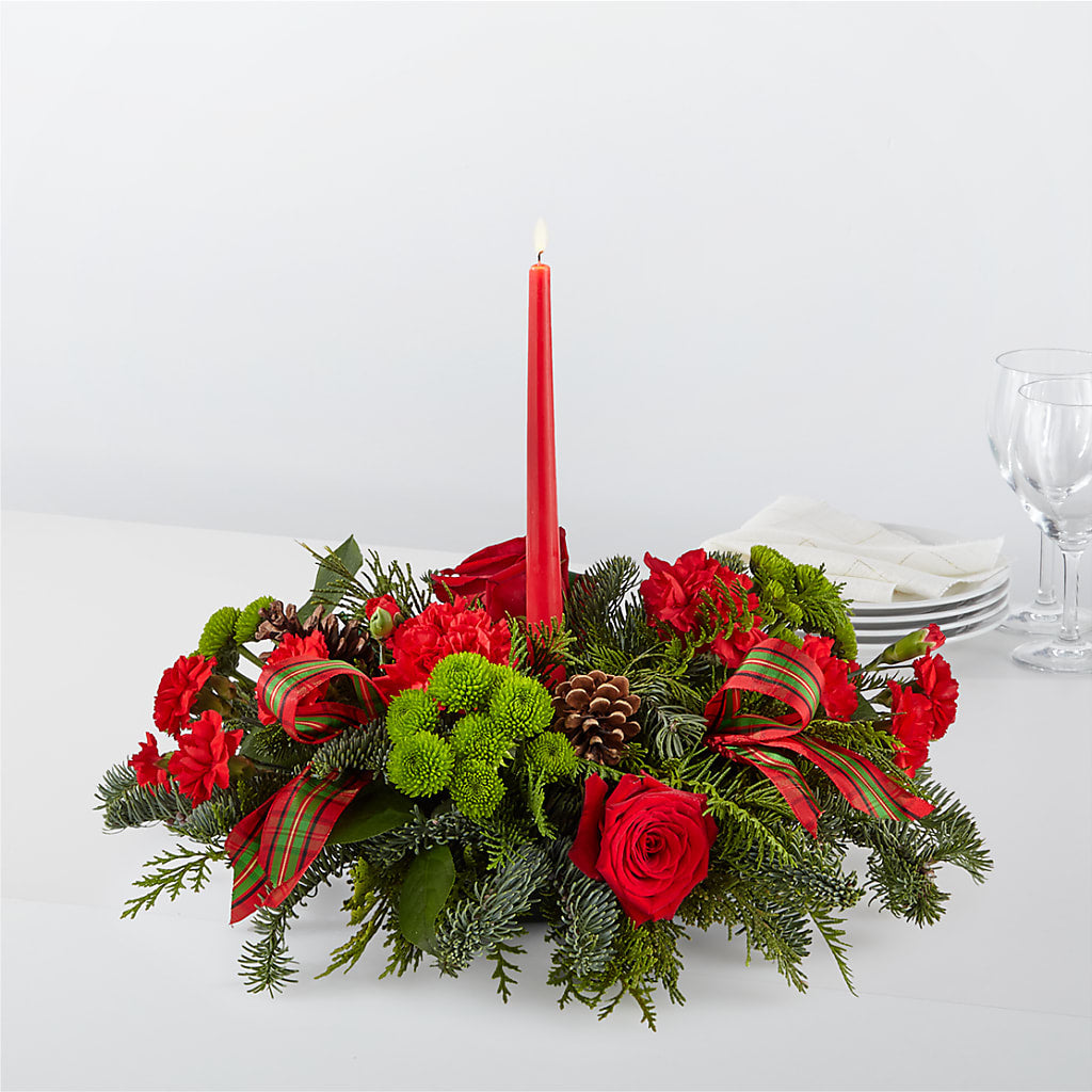 By the Candlelight Centerpiece – Portage Florals, Portage PA