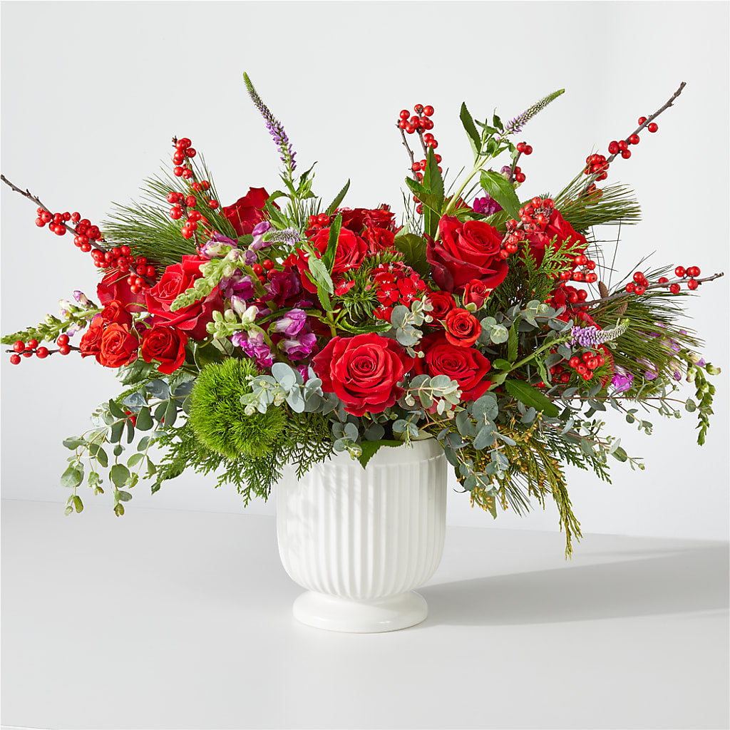 Big Red Bow Bouquet – Portage Florals, Portage PA