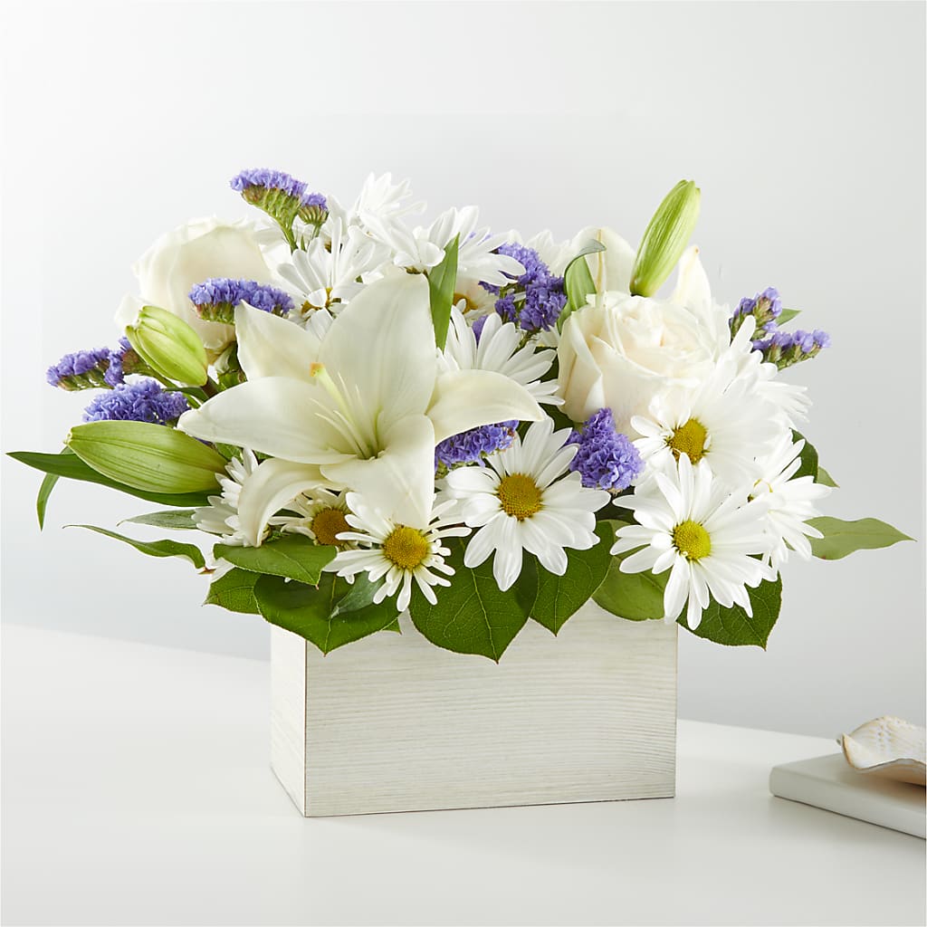 Beyond Blue Box Bouquet – Portage Florals, Portage PA