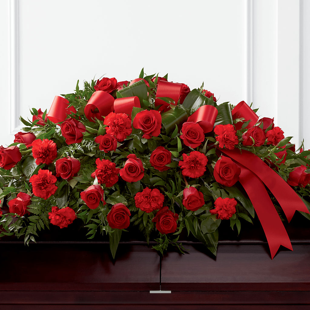 Tribute of Life Casket Spray – Portage Florals, Portage PA