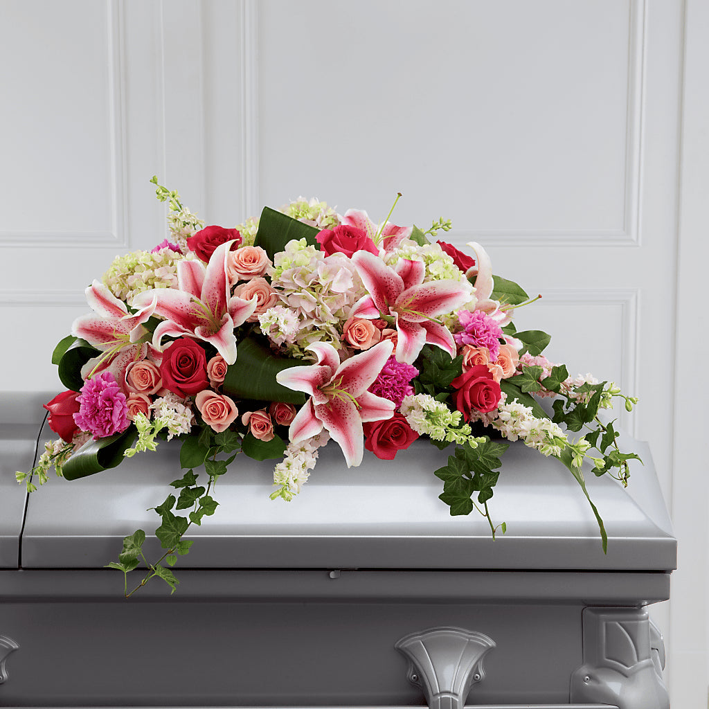 Splendid Grace Casket Spray – Portage Florals, Portage PA
