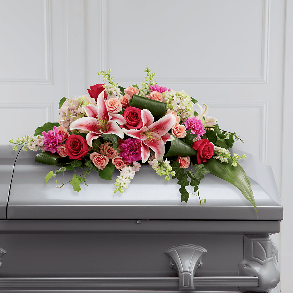 Splendid Grace Casket Spray – Portage Florals, Portage PA
