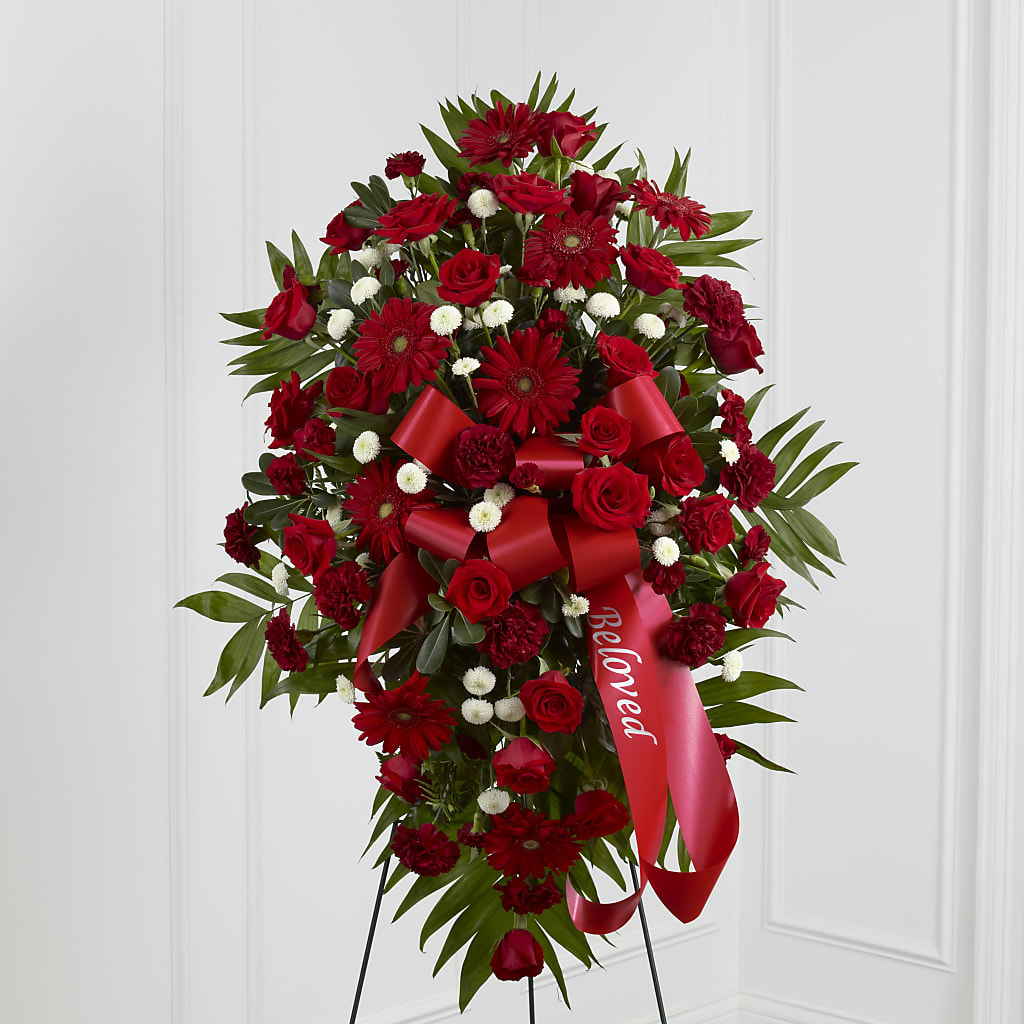 Treasured Memories Standing Spray – Portage Florals, Portage PA