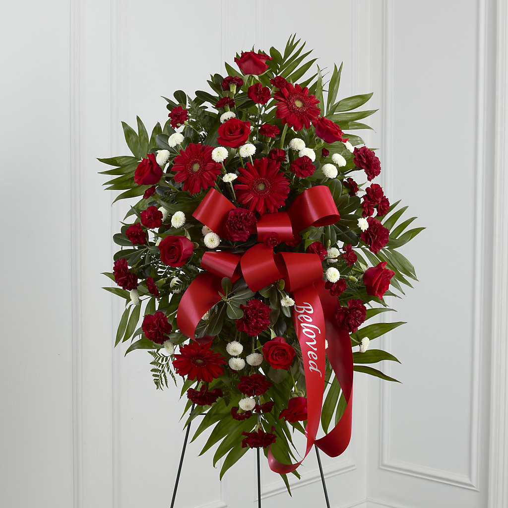 Treasured Memories Standing Spray – Portage Florals, Portage PA
