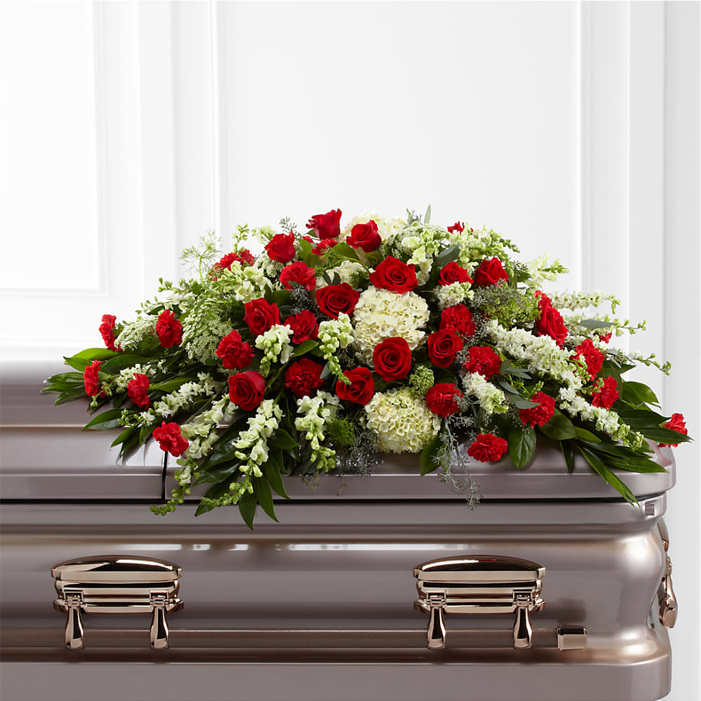 Sincerity Casket Spray – Portage Florals, Portage PA