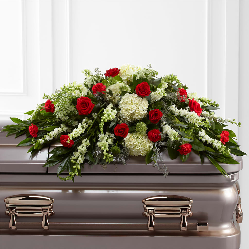Sincerity Casket Spray – Portage Florals, Portage PA