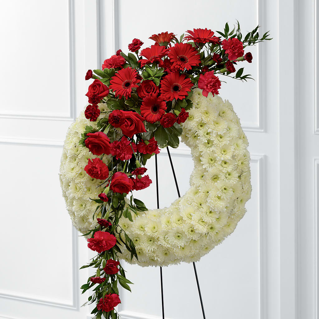 Graceful Tribute Wreath – Portage Florals, Portage PA