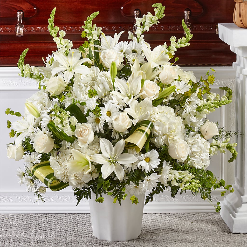 Thoughts of Tranquility Floor Basket – Portage Florals, Portage PA