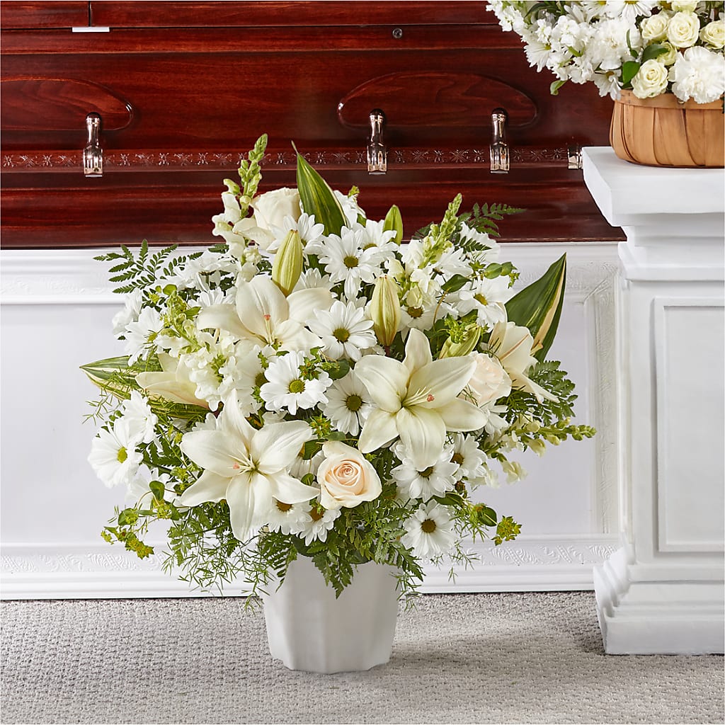Thoughts of Tranquility Floor Basket – Portage Florals, Portage PA