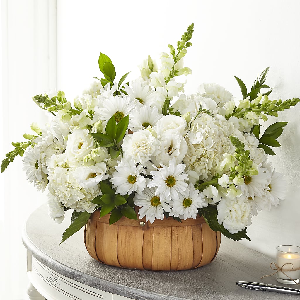 Pure Ivory Basket – Portage Florals, Portage PA