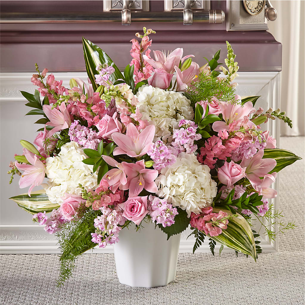 Simply Serene Floor Basket – Portage Florals, Portage PA