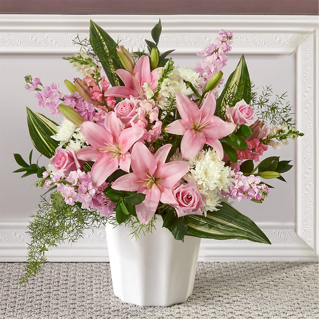 Simply Serene Floor Basket – Portage Florals, Portage PA
