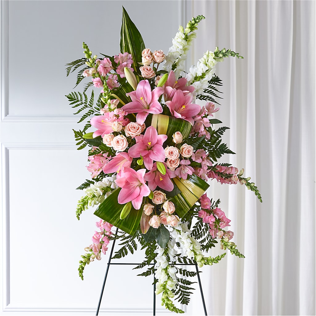 Elegant Embrace Standing Spray – Portage Florals, Portage PA