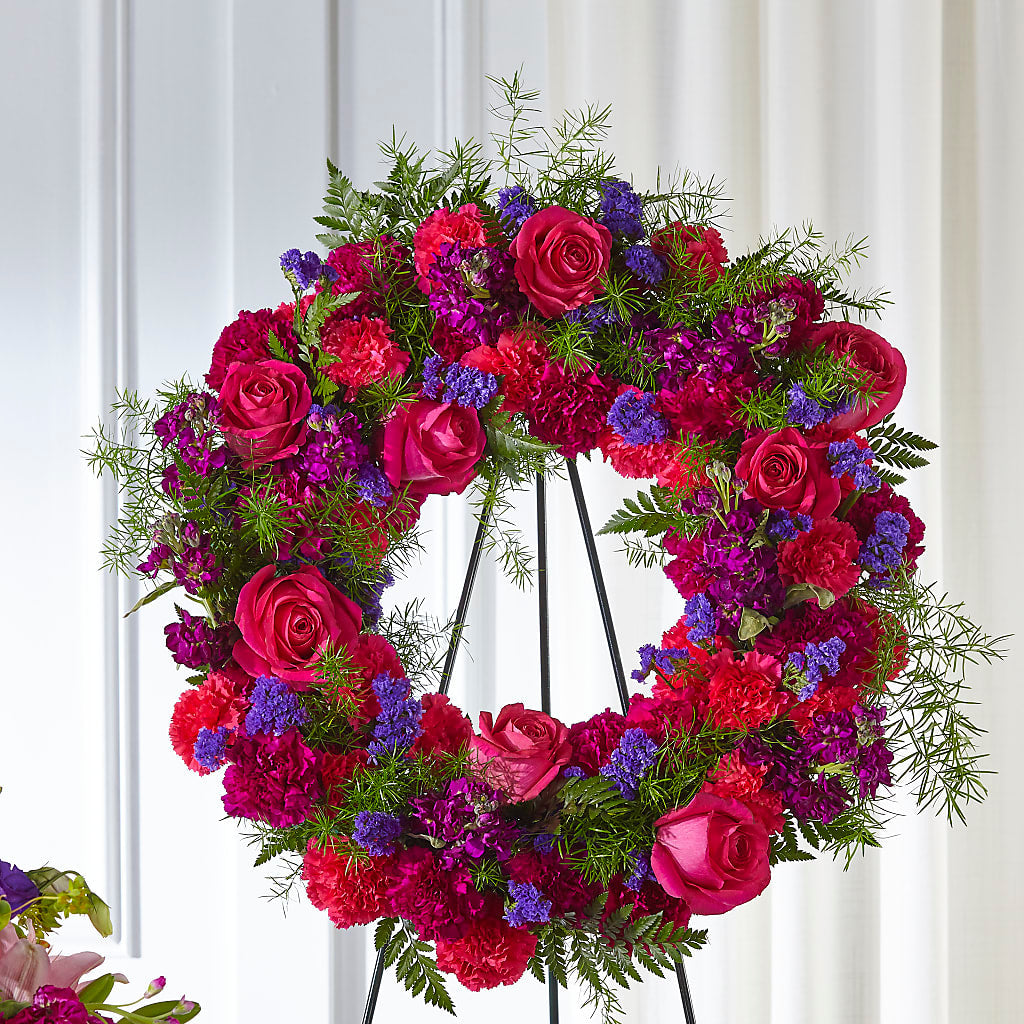 Calming Colors Wreath – Portage Florals, Portage PA