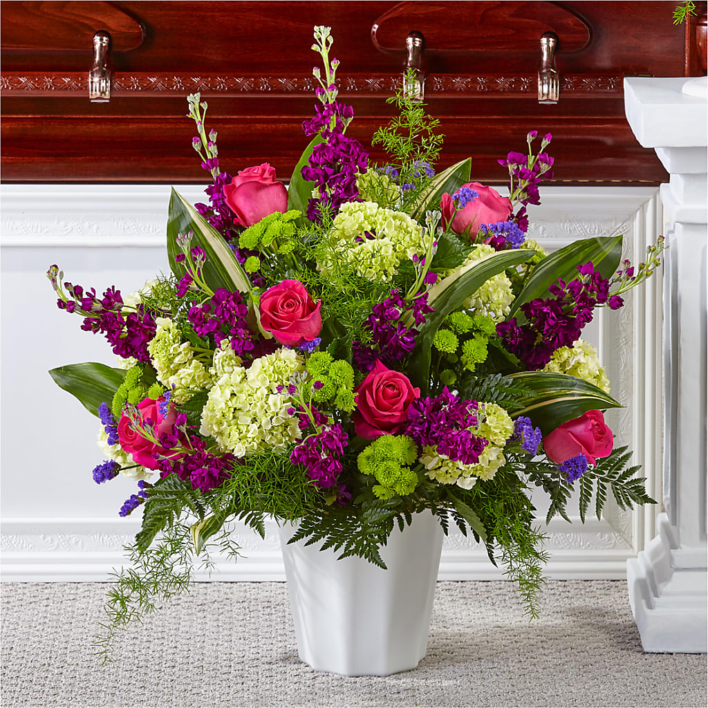 Beautiful Horizons Floor Basket – Portage Florals, Portage PA