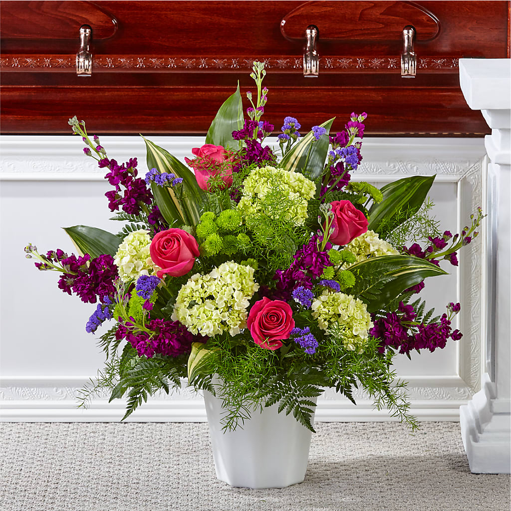 Beautiful Horizons Floor Basket – Portage Florals, Portage PA