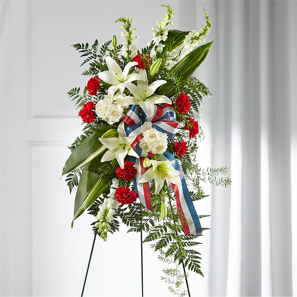 Stars of Life Standing Spray – Portage Florals, Portage PA
