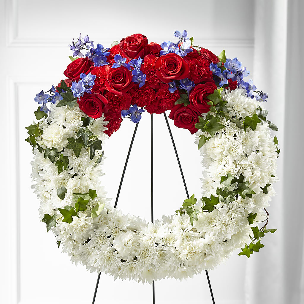 Patriotic Passion Wreath – Portage Florals, Portage PA