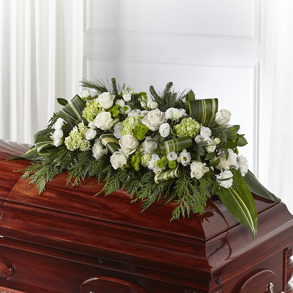 Hopeful Gesture Casket Spray – Portage Florals, Portage PA