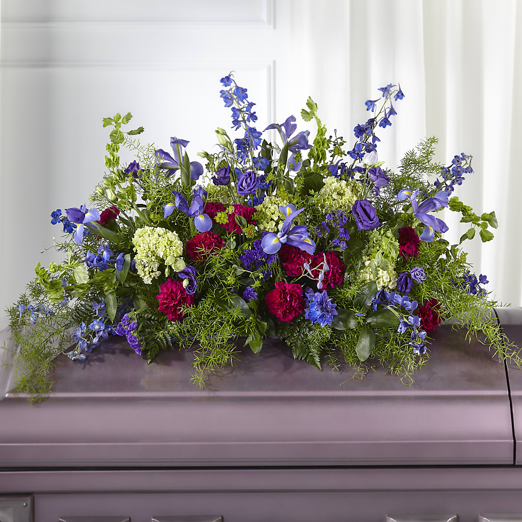 Always Treasured Casket Spray – Portage Florals, Portage PA