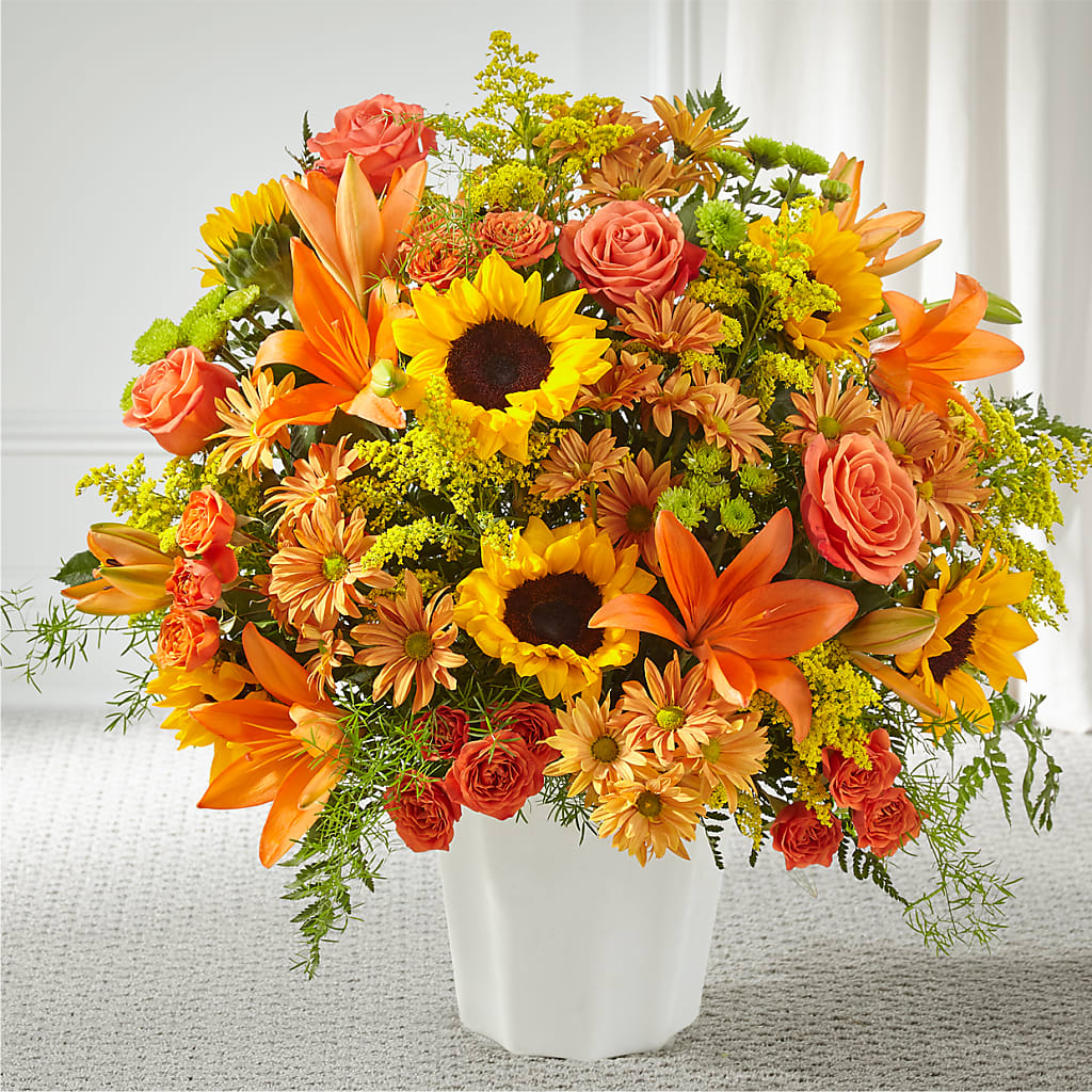 Harvest Thoughts Floor Basket – Portage Florals, Portage PA
