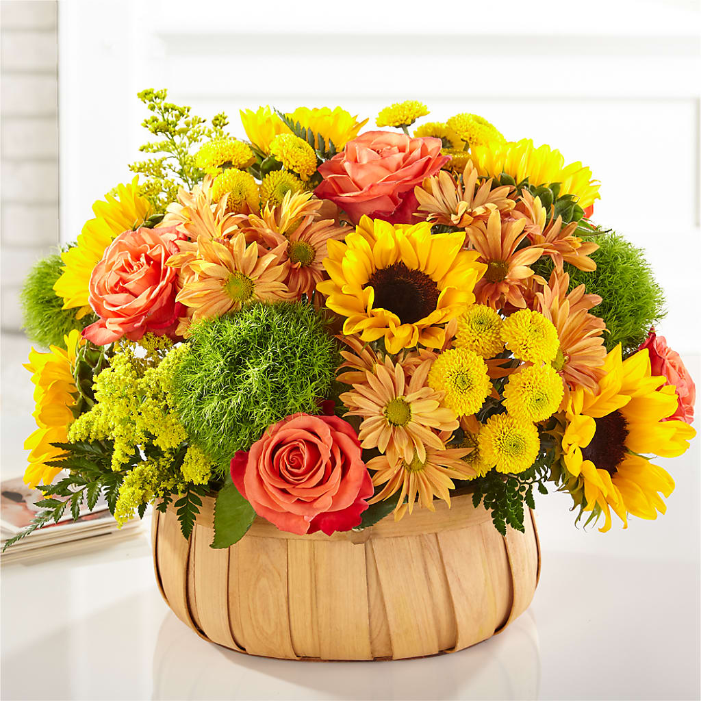 Harvest Sunflower Basket – Portage Florals, Portage PA