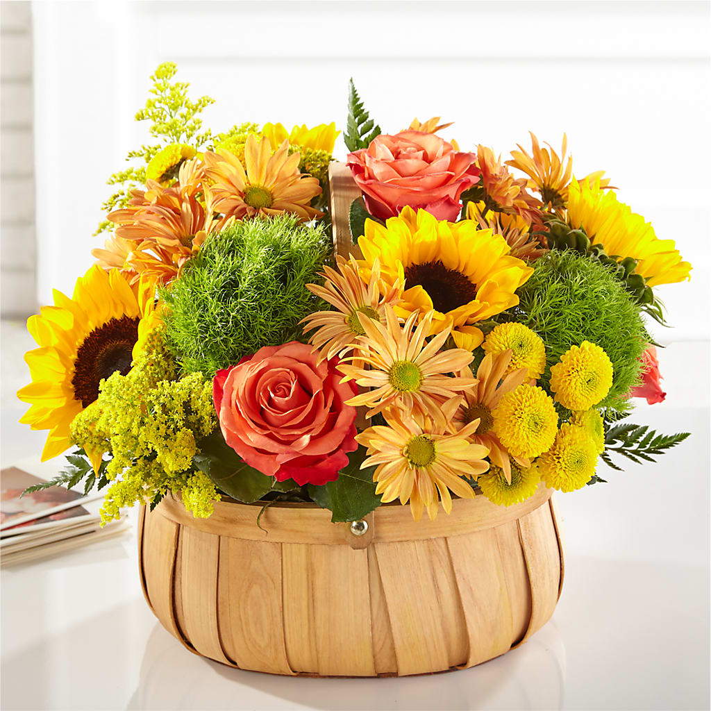 Harvest Sunflower Basket – Portage Florals, Portage PA