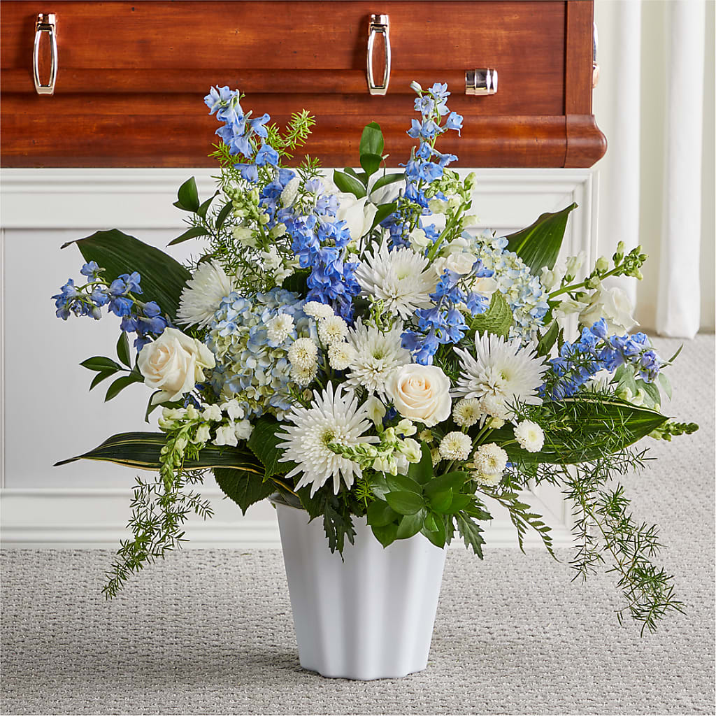 Everlasting Memories Floor Basket – Portage Florals, Portage PA