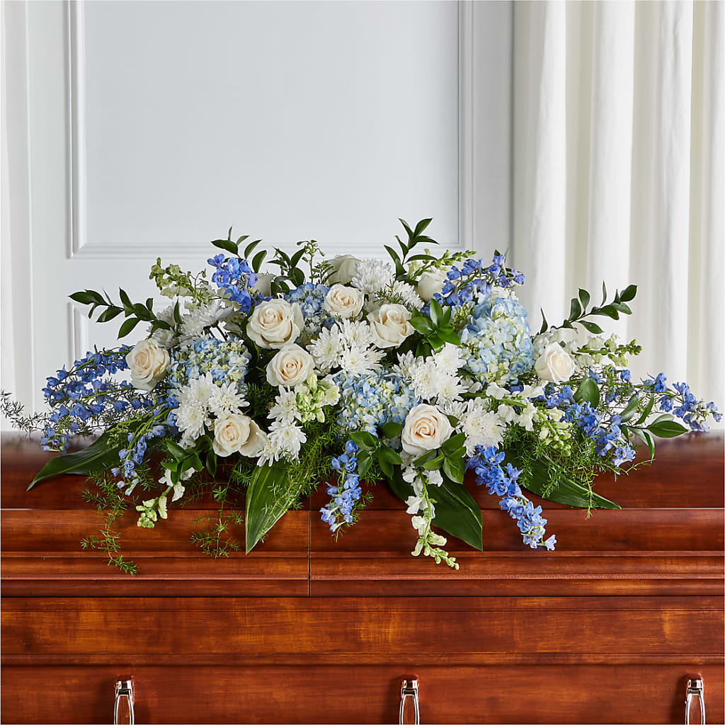 Timeless Essence Casket Spray – Portage Florals, Portage PA