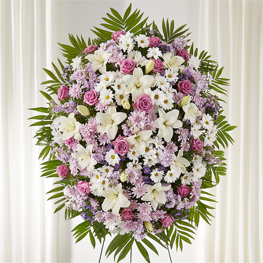 Surrounded by Love Standing Spray – Portage Florals, Portage PA