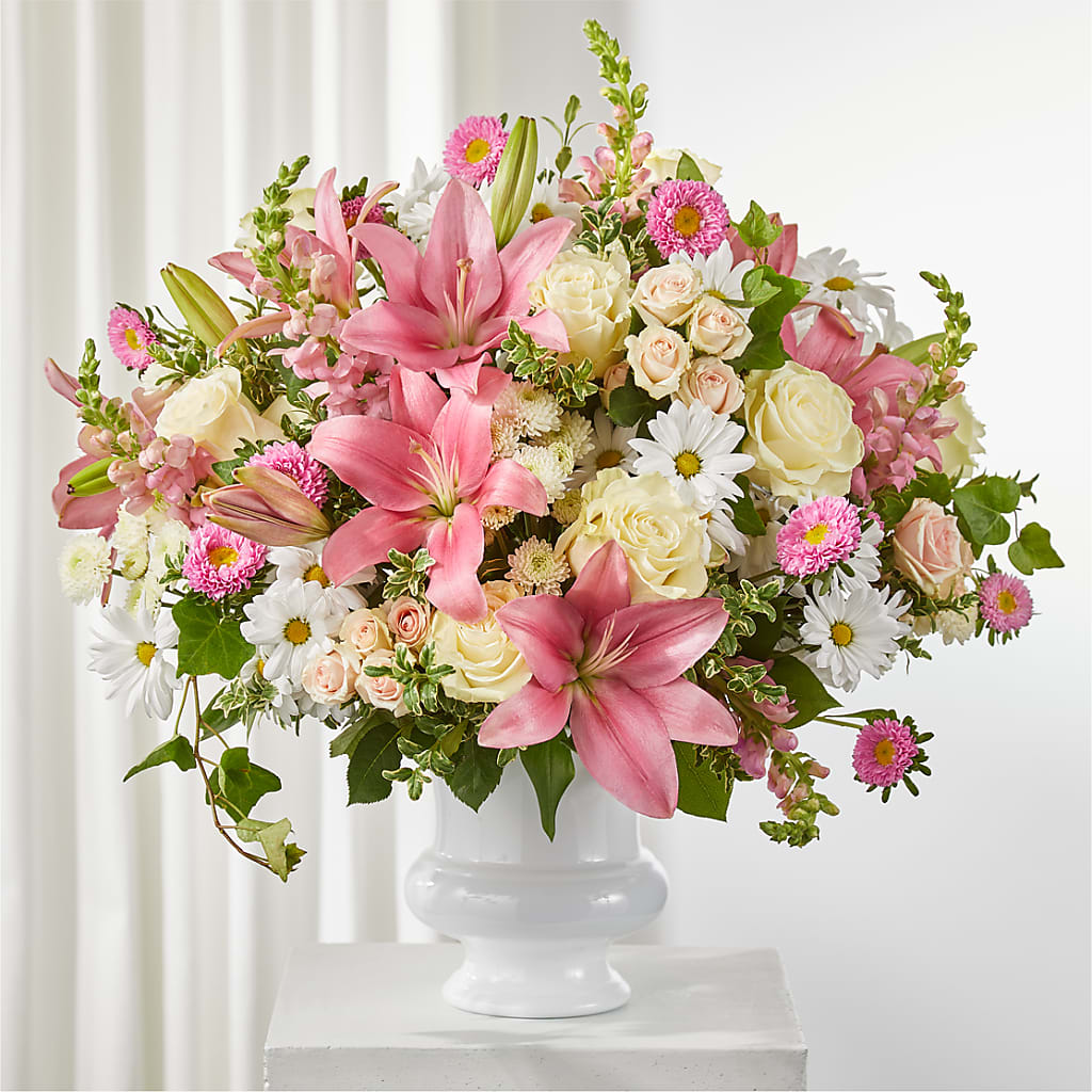 Empathetic Blooms Urn Arrangement – Portage Florals, Portage PA