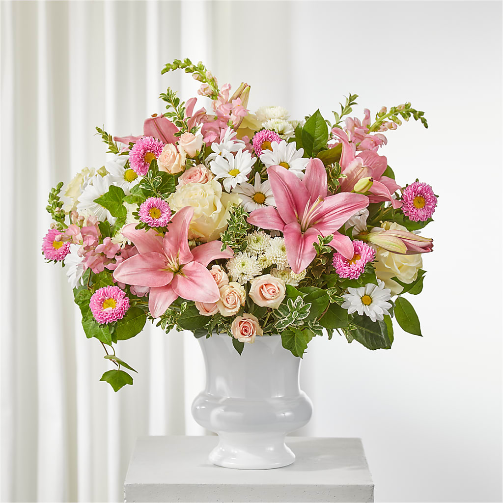Empathetic Blooms Urn Arrangement – Portage Florals, Portage PA