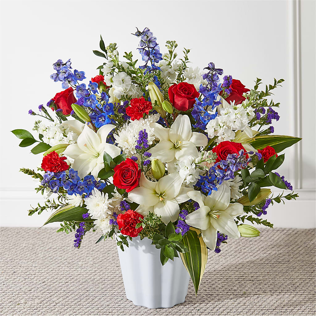 Consoled Floor Basket – Portage Florals, Portage PA