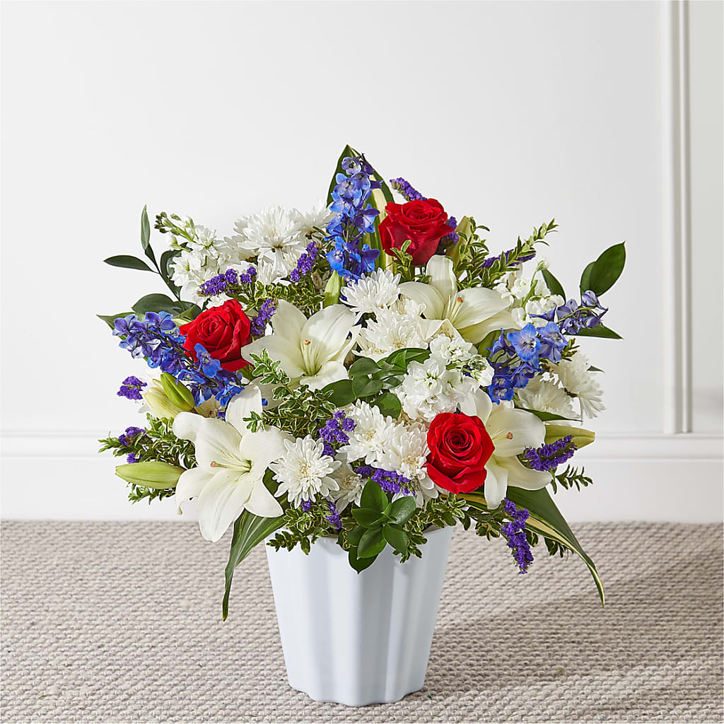 Consoled Floor Basket – Portage Florals, Portage PA