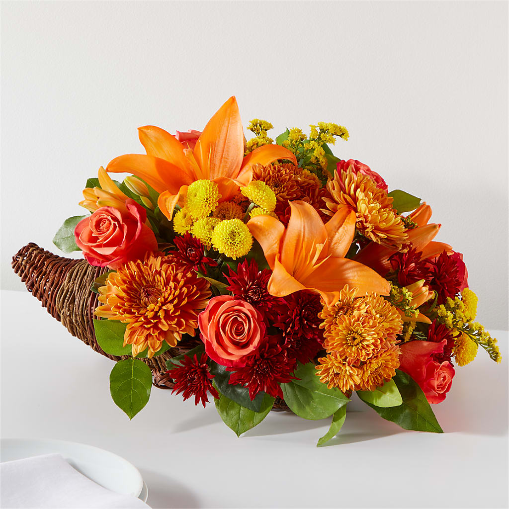 Bouquet of Blessings Cornucopia – Portage Florals, Portage PA