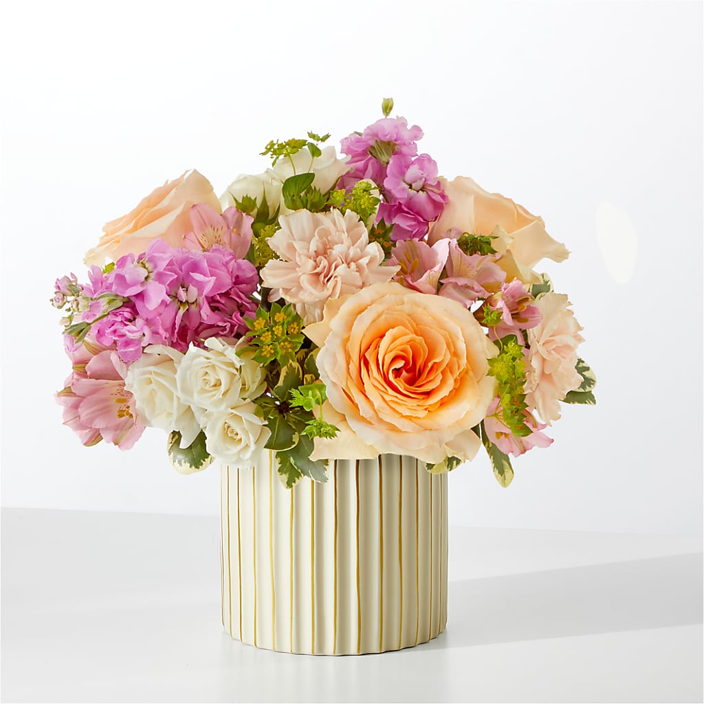 Paradise Bouquet with Ivory Vase – Portage Florals, Portage PA