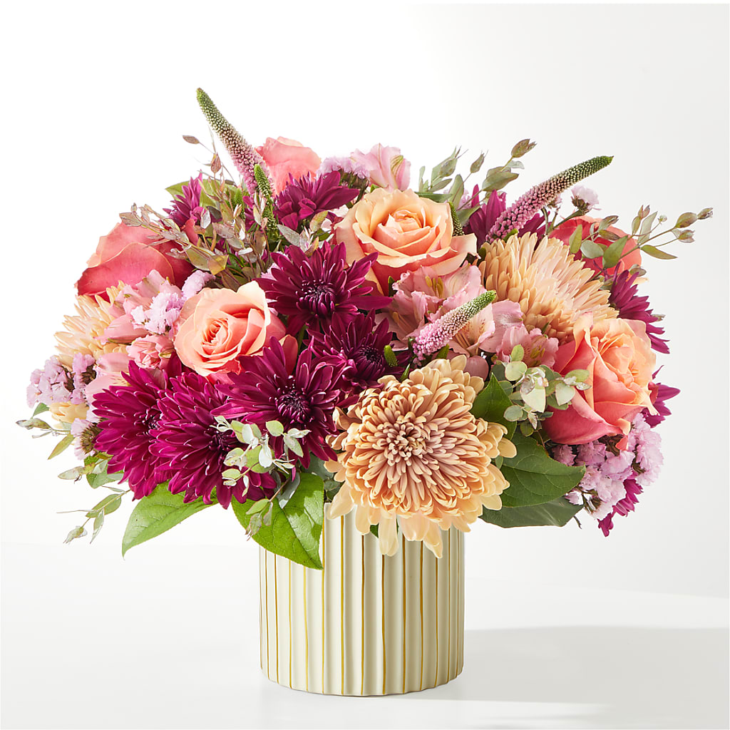 Berry Cobbler Bouquet with Ivory Vase – Portage Florals, Portage PA
