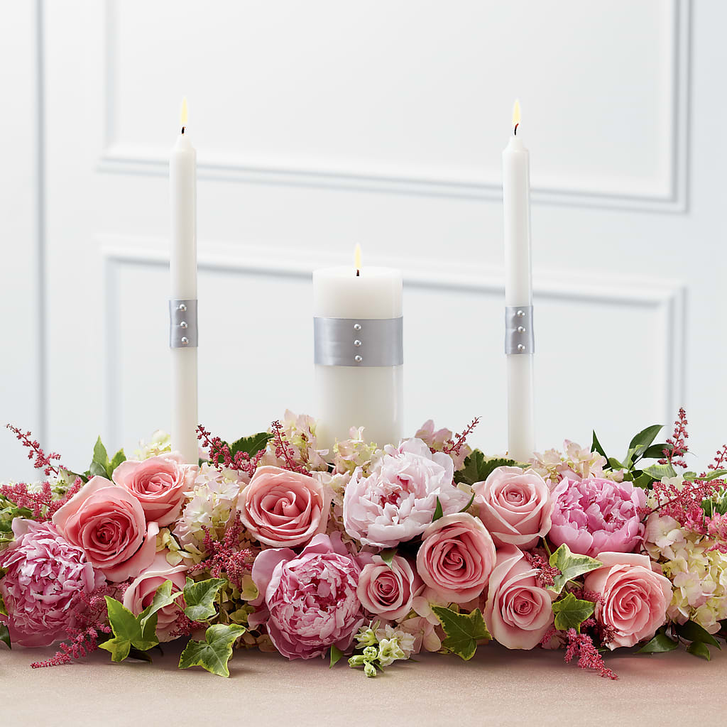 Worldwide Romance Unity Candle Arrangement – Portage Florals, Portage PA