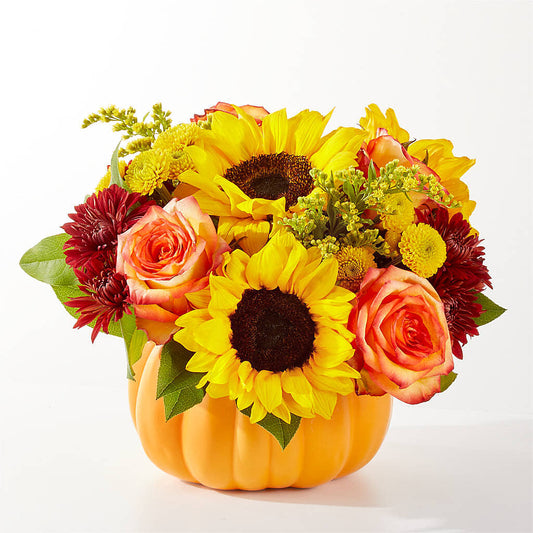 Golden Gourd Pumpkin Bouquet –  Portage Florals, Portage PA