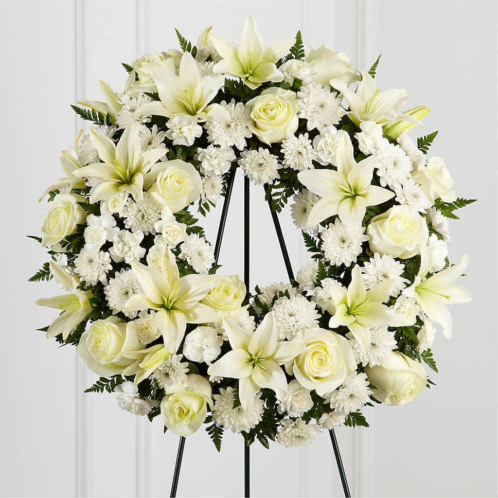 Treasured Tribute Wreath –  Portage Florals, Portage PA