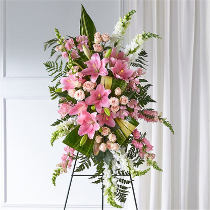 Elegant Embrace Standing Spray –  Portage Florals, Portage PA