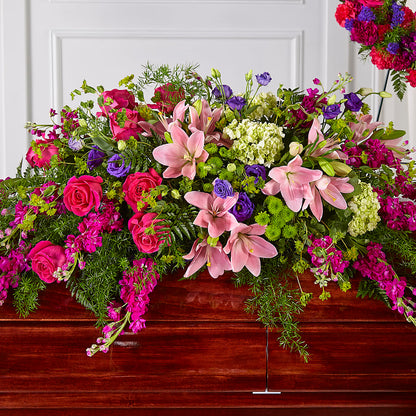 Radiant Tribute Casket Spray –  Portage Florals, Portage PA