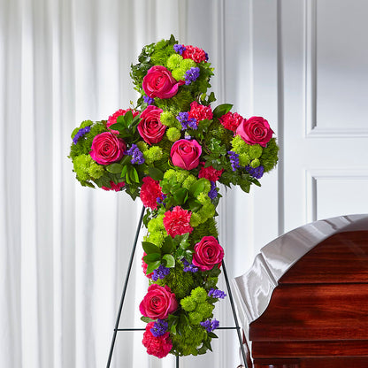 Tribute Rose Floral Cross –  Portage Florals, Portage PA