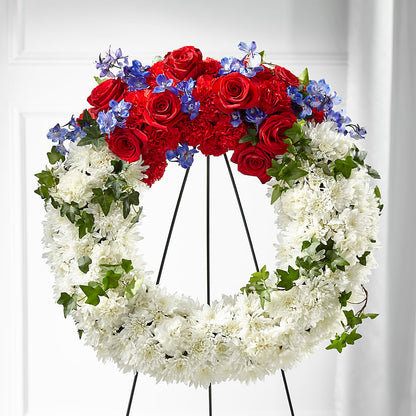 Patriotic Passion Wreath –  Portage Florals, Portage PA