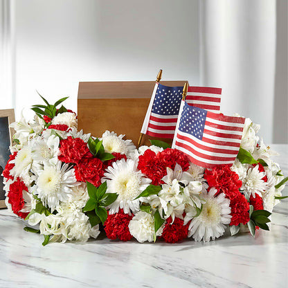 Spirit of Patriotism Cremation Adornment –  Portage Florals, Portage PA
