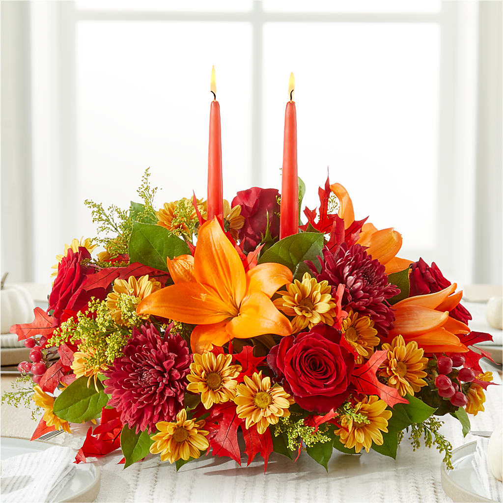 Autumn's Embrace Centerpiece –  Portage Florals, Portage PA