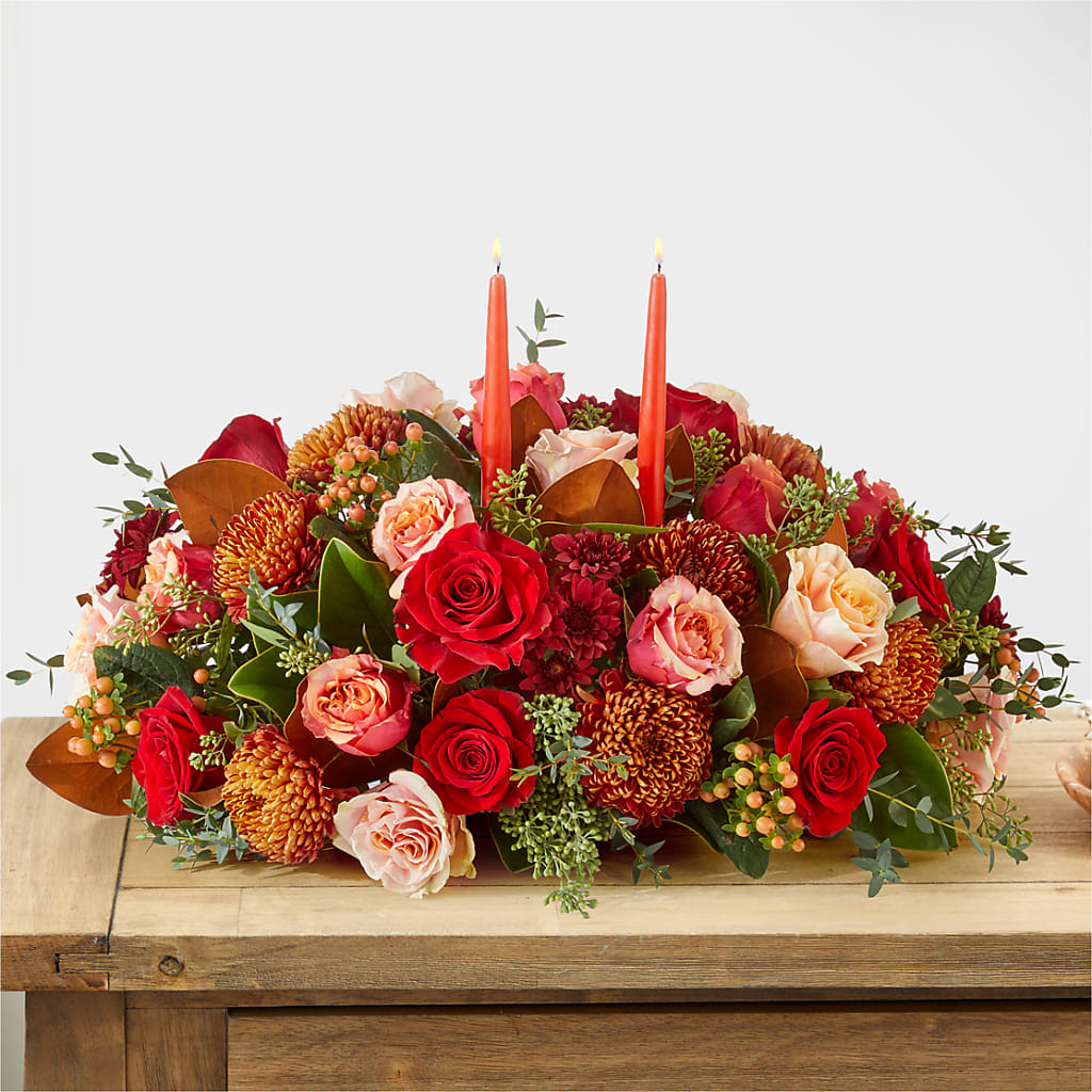 Gather Near Centerpiece –  Portage Florals, Portage PA