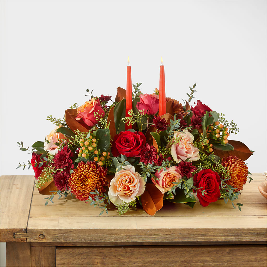 Gather Near Centerpiece –  Portage Florals, Portage PA