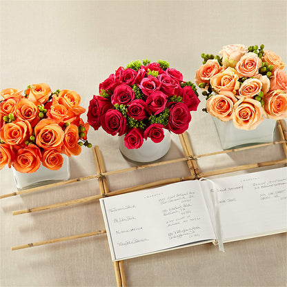 Dawn Rose Centerpiece –  Portage Florals, Portage PA